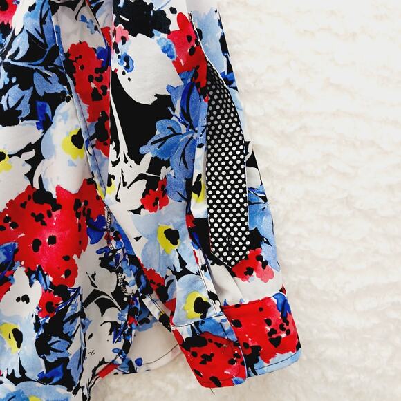 Blouse Size 2XL Romantic Casual Bloomcore Preppy Resort Vacation Vibrant Whimsy - Picture 11 of 16